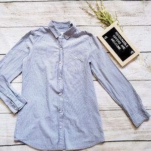 Striped button down shirt